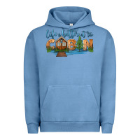 Pigment Pebble Blue life is better at the cabin Urban Hoodie - HRA Design Shop