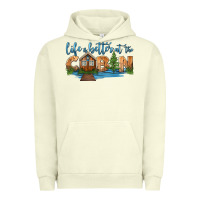Pigment Pistachio life is better at the cabin Urban Hoodie - HRA Design Shop