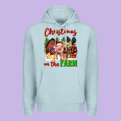 Christmas On The Farm Premium Hoodie Designed By Fadigitalartstudio