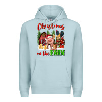 Blue Mist christmas on the farm Premium Hoodie - FaDigitalArtStudio