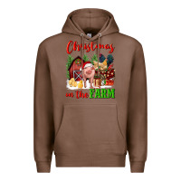 Chestnut christmas on the farm Premium Hoodie - FaDigitalArtStudio
