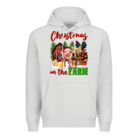 Dove Grey christmas on the farm Premium Hoodie - FaDigitalArtStudio