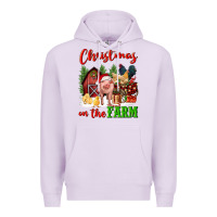 Lilac christmas on the farm Premium Hoodie - FaDigitalArtStudio