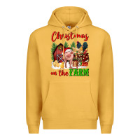 Mustard christmas on the farm Premium Hoodie - FaDigitalArtStudio
