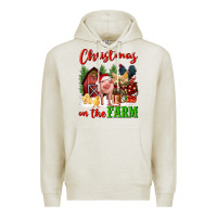 Oatmeal Heather christmas on the farm Premium Hoodie - FaDigitalArtStudio