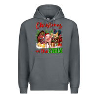 Rock christmas on the farm Premium Hoodie - FaDigitalArtStudio