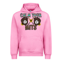 Fuchsia Pink calm your mits baseball Urban Hoodie - CowhideDigitalArt