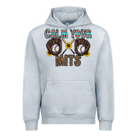 Heather Grey calm your mits baseball Urban Hoodie - CowhideDigitalArt