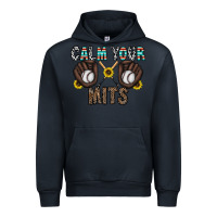 Navy calm your mits baseball Urban Hoodie - CowhideDigitalArt