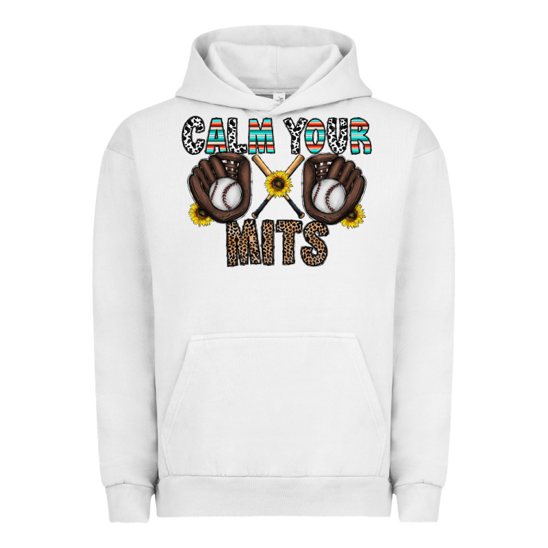 Calm Your Mits Baseball Urban Hoodie by CowhideDigitalArt | Teevron