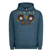 Pigment Midnight Navy calm your mits baseball Urban Hoodie - CowhideDigitalArt