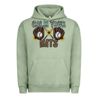 Pigment Oil Green calm your mits baseball Urban Hoodie - CowhideDigitalArt