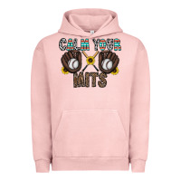 Pigment Salmon calm your mits baseball Urban Hoodie - CowhideDigitalArt