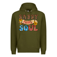 Army Green sassy little soul Premium Hoodie - HRA Design Shop