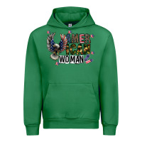 Emerald american woman Urban Hoodie - CowhideDigitalArt