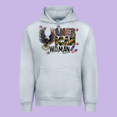 American Woman Urban Hoodie Designed By Cowhidedigitalart