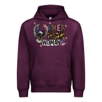 Mauve Wine american woman Urban Hoodie - CowhideDigitalArt