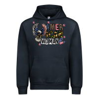 Navy american woman Urban Hoodie - CowhideDigitalArt
