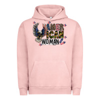 Pigment Salmon american woman Urban Hoodie - CowhideDigitalArt