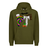 Army Green pt Premium Hoodie - CowhideDigitalArt