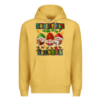 Antique Gold christmas with my gnomies Premium Hoodie - FaDigitalArtStudio