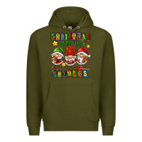 Army Green christmas with my gnomies Premium Hoodie - FaDigitalArtStudio