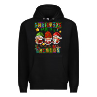 Black christmas with my gnomies Premium Hoodie - FaDigitalArtStudio