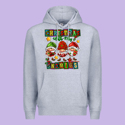 Christmas With My Gnomies Premium Hoodie Designed By Fadigitalartstudio