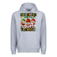 Heather Grey christmas with my gnomies Premium Hoodie - FaDigitalArtStudio