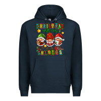 Navy christmas with my gnomies Premium Hoodie - FaDigitalArtStudio