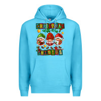 Ocean Blue christmas with my gnomies Premium Hoodie - FaDigitalArtStudio