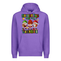 Purple christmas with my gnomies Premium Hoodie - FaDigitalArtStudio