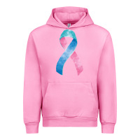 Fuchsia Pink thyroid cancer ribbon fa element Urban Hoodie - FaDigitalArtStudio