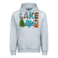 Heather Grey lake life Urban Hoodie - HRA Design Shop