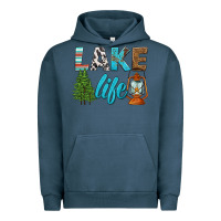 Pigment Midnight Navy lake life Urban Hoodie - HRA Design Shop
