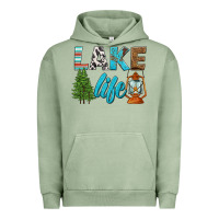 Pigment Oil Green lake life Urban Hoodie - HRA Design Shop