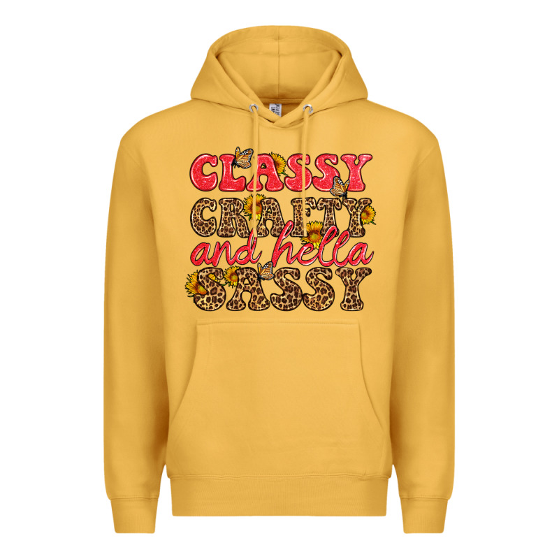 Classy Crafty And Hella Sassy Premium Hoodie by HRA Design Shop | Teevron