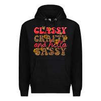 Black classy crafty and hella sassy Premium Hoodie - HRA Design Shop