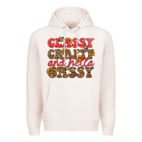 Pale Pink classy crafty and hella sassy Premium Hoodie - HRA Design Shop
