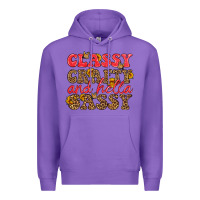 Purple classy crafty and hella sassy Premium Hoodie - HRA Design Shop