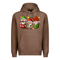 Chestnut coffee cup santa gnomies Premium Hoodie - FaDigitalArtStudio