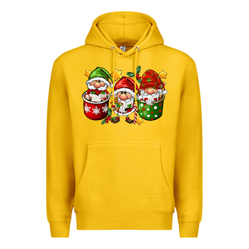 Coffee Cup Santa Gnomies Premium Hoodie by FaDigitalArtStudio | Teevron