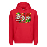 Red coffee cup santa gnomies Premium Hoodie - FaDigitalArtStudio