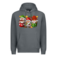 Rock coffee cup santa gnomies Premium Hoodie - FaDigitalArtStudio