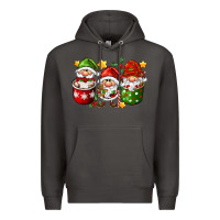 Smoke coffee cup santa gnomies Premium Hoodie - FaDigitalArtStudio