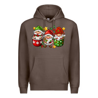 Coffee coffee cup santa gnomies Premium Hoodie - FaDigitalArtStudio