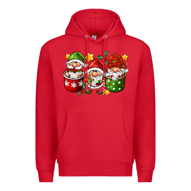 Coffee Cup Santa Gnomies Premium Hoodie by FaDigitalArtStudio | Teevron