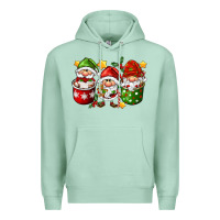 Seafoam coffee cup santa gnomies Premium Hoodie - FaDigitalArtStudio