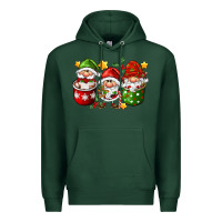 Sports Green coffee cup santa gnomies Premium Hoodie - FaDigitalArtStudio