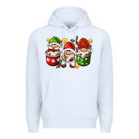 White coffee cup santa gnomies Premium Hoodie - FaDigitalArtStudio